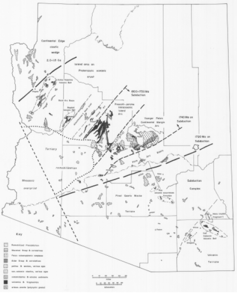 Anderson's geologic map of the Proterozoic geology of Arizona
