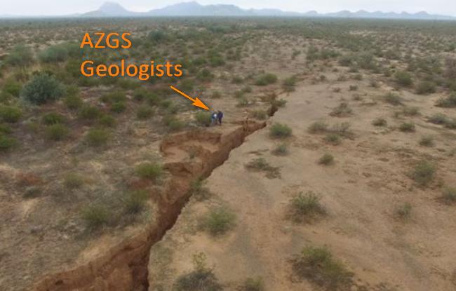 Earth fissure in southern Pinal County