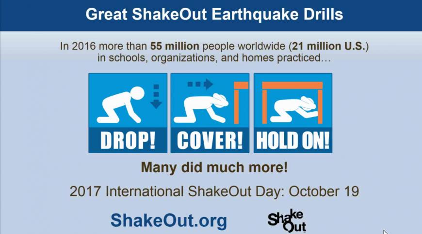 Great Arizona ShakeOut 2017 - Drop, Cover & Hold On