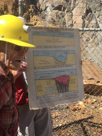 Paul at Arizona Geological Society field trip to Jerome, 21 Apr. 2018