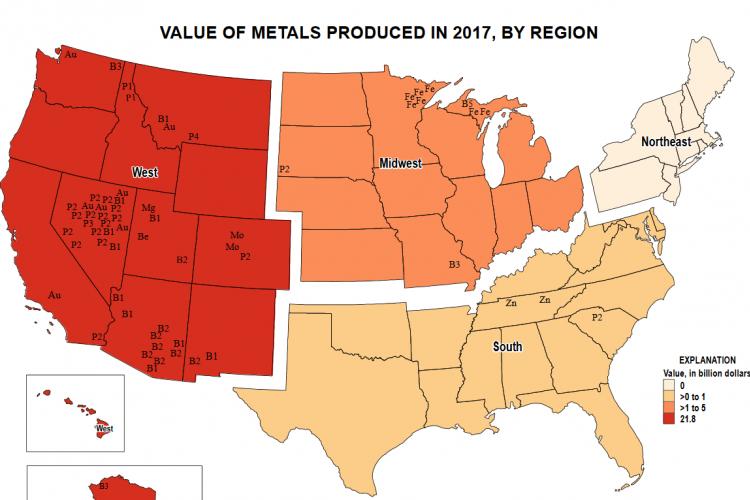 Metals by region