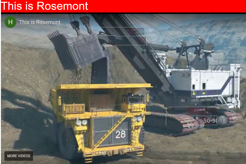 Mining ore at Rosemont